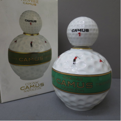 ★CAMUS/カミュ ナポレオン ゴルフボール陶器 緑 箱付 ★