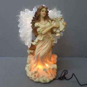 ★クリスマス Handpainted Fiber Optic Angel 天使 エンジェル 色が変わるライト 置物 室内用★